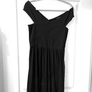 Express Black Sheer Skirt Bodysuit Maxi